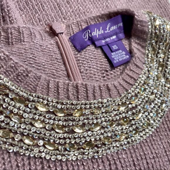 Ralph Lauren Pre-Fall ‘16 Hand Knit Embellished Jewel-neck Cashmere & Silk Shell - Picture 5 of 16